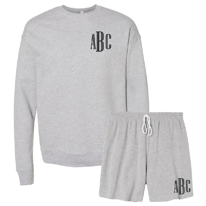 Monogrammed Bella + Canvas Shorts Set