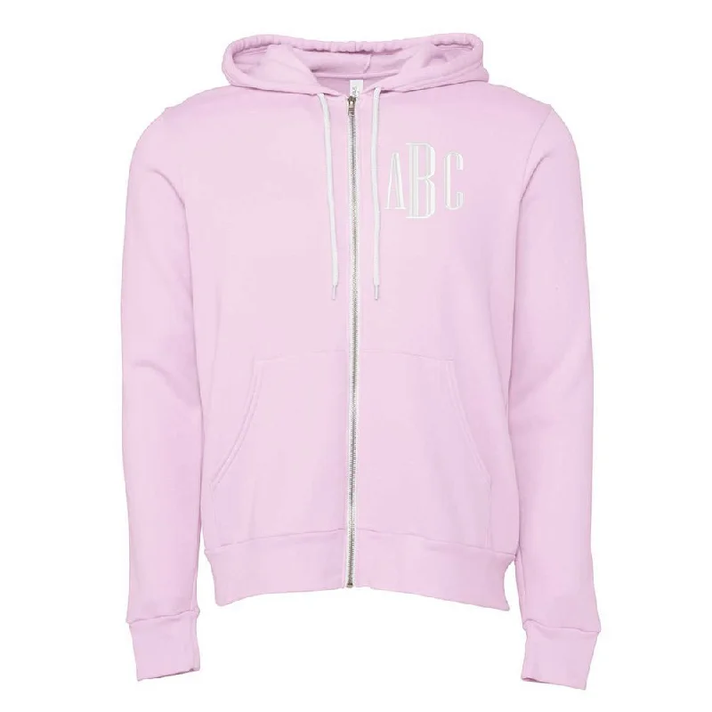 Monogrammed Fleece Full Zip Hoodie