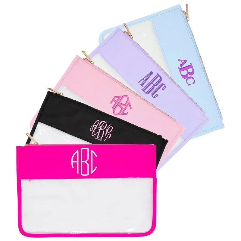 Monogrammed Clear Pouch