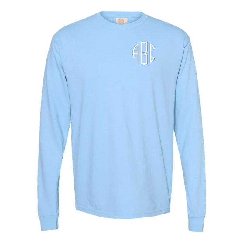 Monogrammed Comfort Colors Long Sleeve T-Shirt