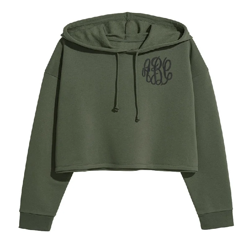 Monogrammed Cropped Hoodie