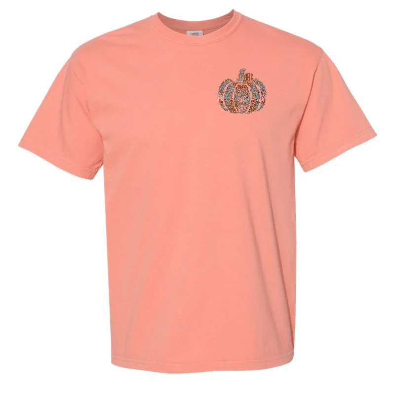 Monogrammed 'Floral Pumpkin' T-Shirt