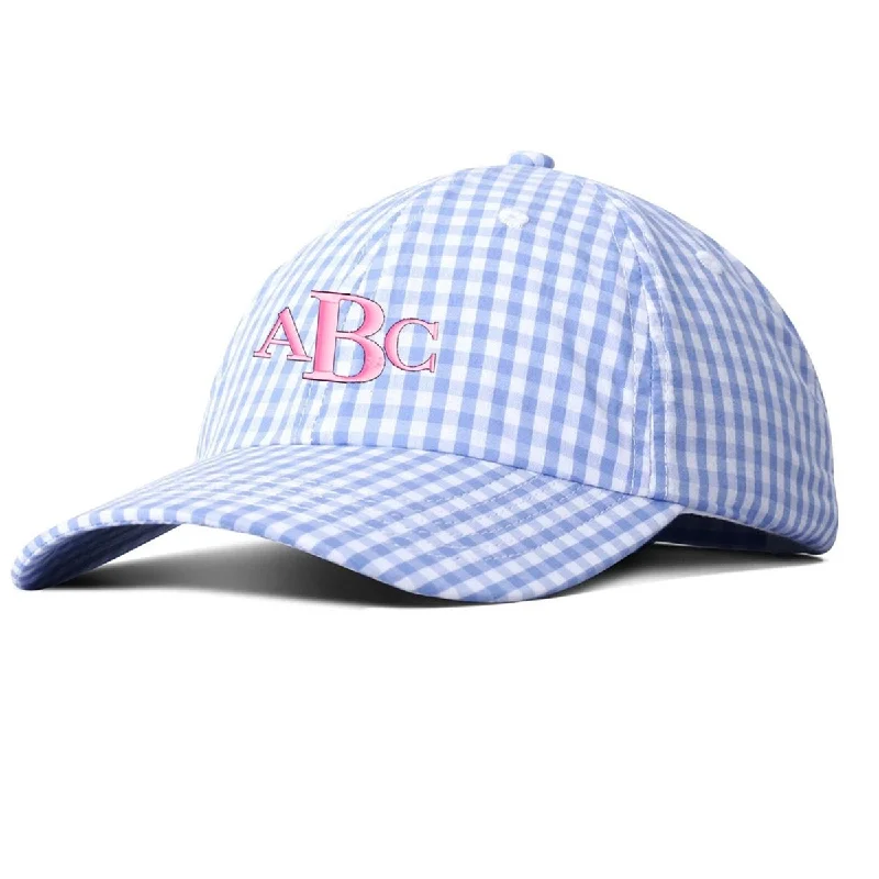 Monogrammed Gingham Hat