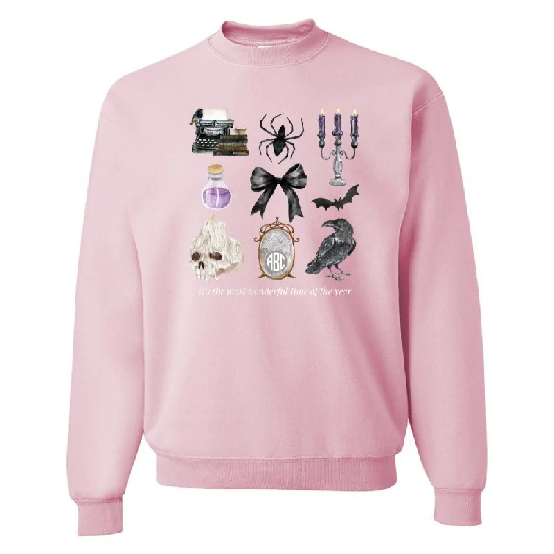 Monogrammed 'Most Wonderful Time' Halloween Crewneck Sweatshirt