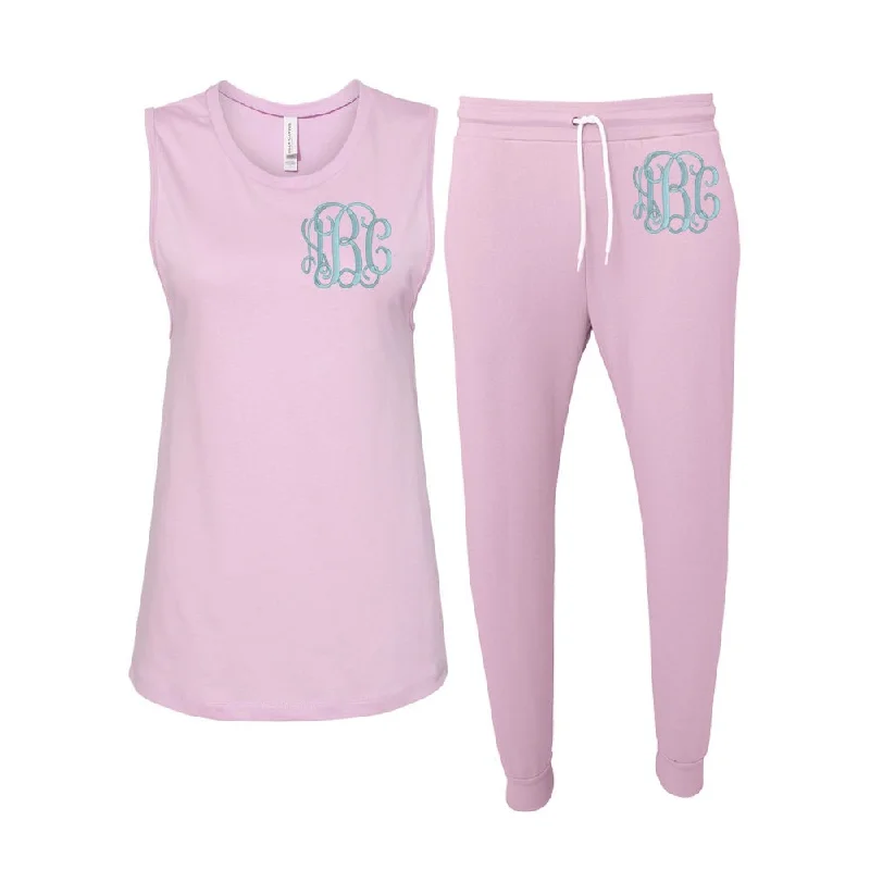 Monogrammed Muscle Tank & Everyday Joggers Set