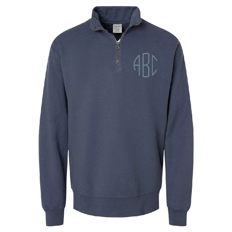 Monogrammed Pigment Dyed Quarter Zip