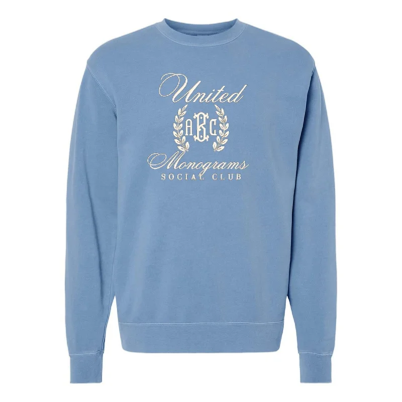 Monogrammed 'UM Social Club' Cozy Crew