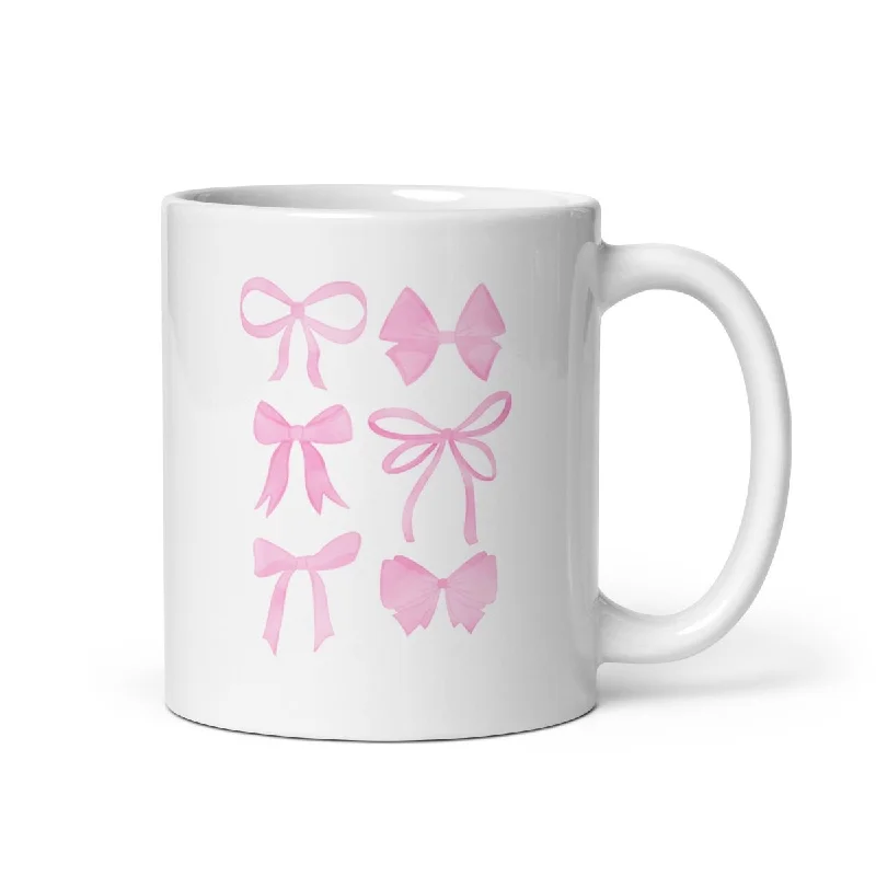 Monogrammed 'Watercolor Bows' Coffee Mug