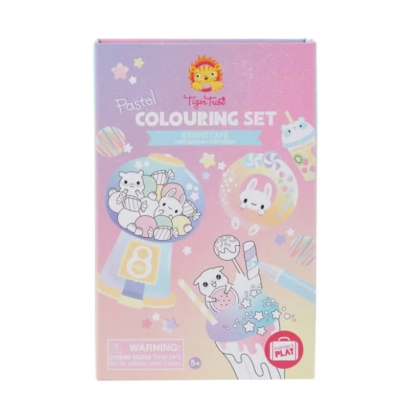 Pastel Coloring Set: Kawaii Cafe