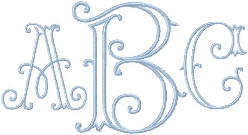 SETH III FONT - MACHINE EMBROIDERY MONOGRAM FONT