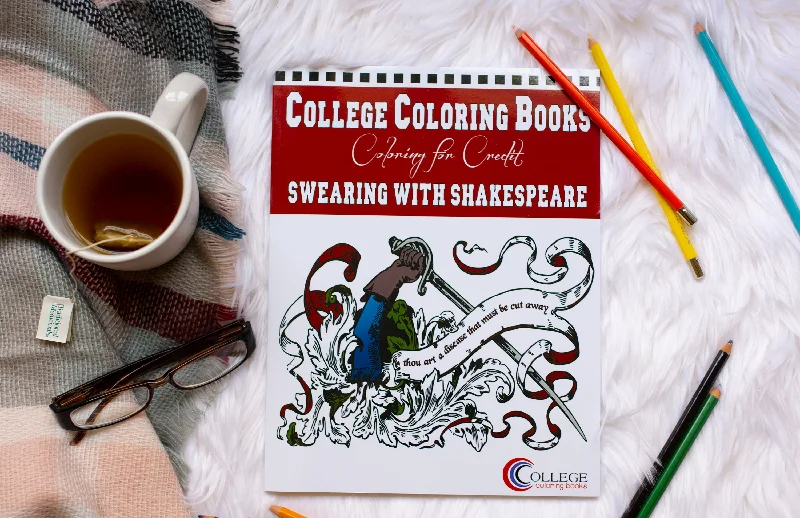 Swearing With Shakespeare Adult Coloring Book | Creative Insults Coloring Book