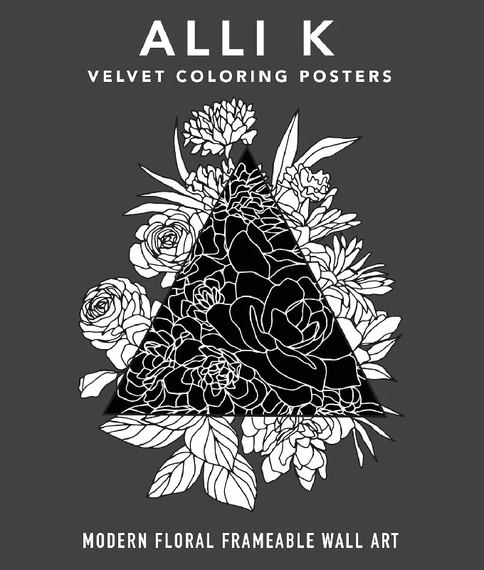 Velvet Coloring Posters: Modern Floral Frameable Wall Art